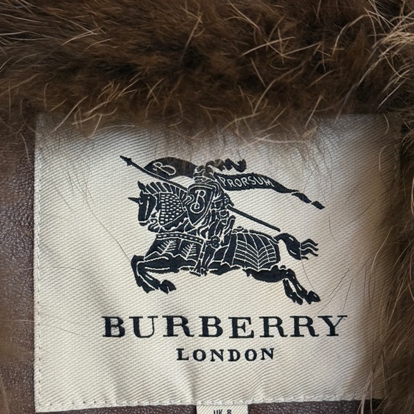 Burberry Shearling Trench Coat with Goat Fur Trim - Picture 5 of 11